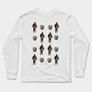 Knight and Shield Pattern Long Sleeve T-Shirt